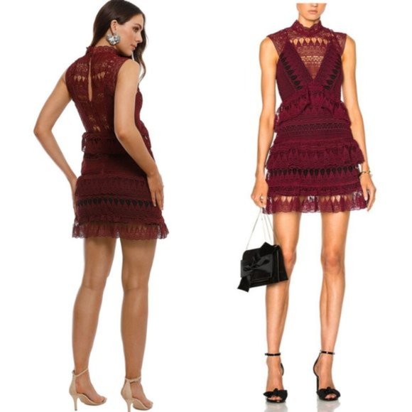 Self-Portrait Dresses & Skirts - self-portrait Teardrop Guipure Panelled Dress